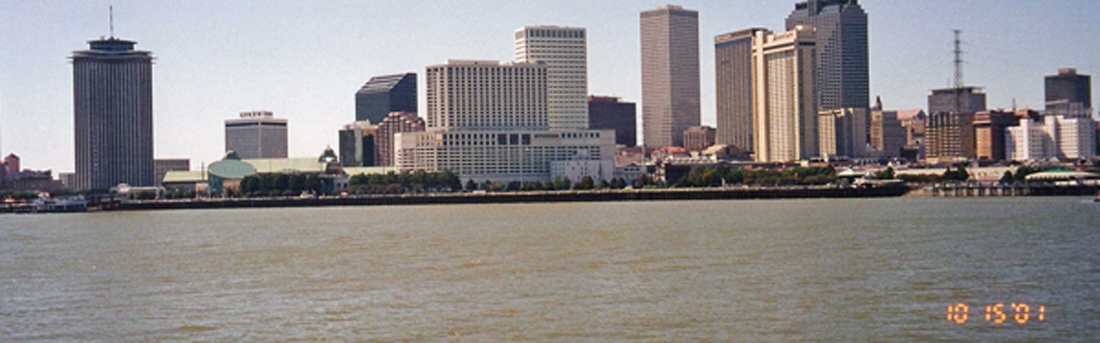 view of New Orleans and Mississippi River